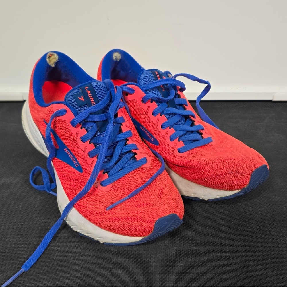 Brooks Launch 7 Women's Mesh Running & Jogging Shoes Pink/Blue/White Lace Up